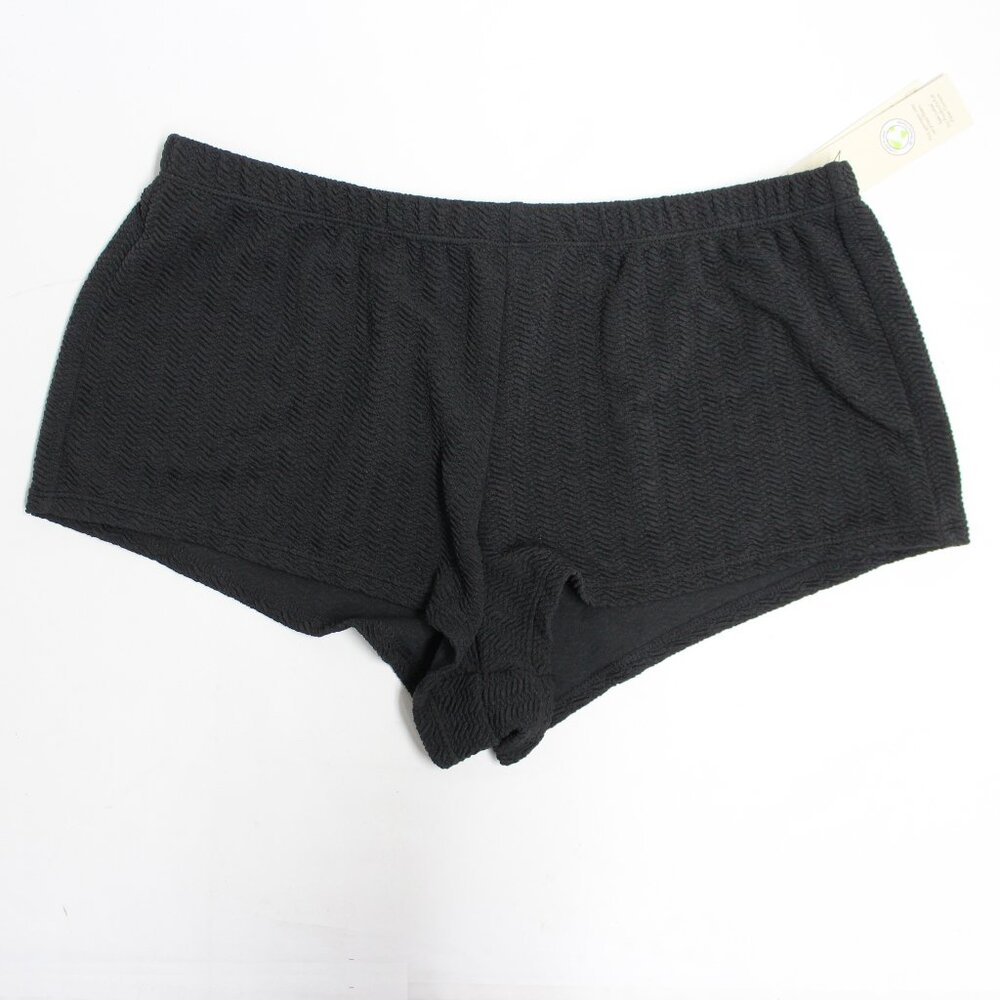 No Boundaries Small 4-6 Black Elastic Waistband Swim Boyshorts